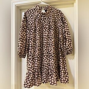 Stylish Brown Star Pattern dress